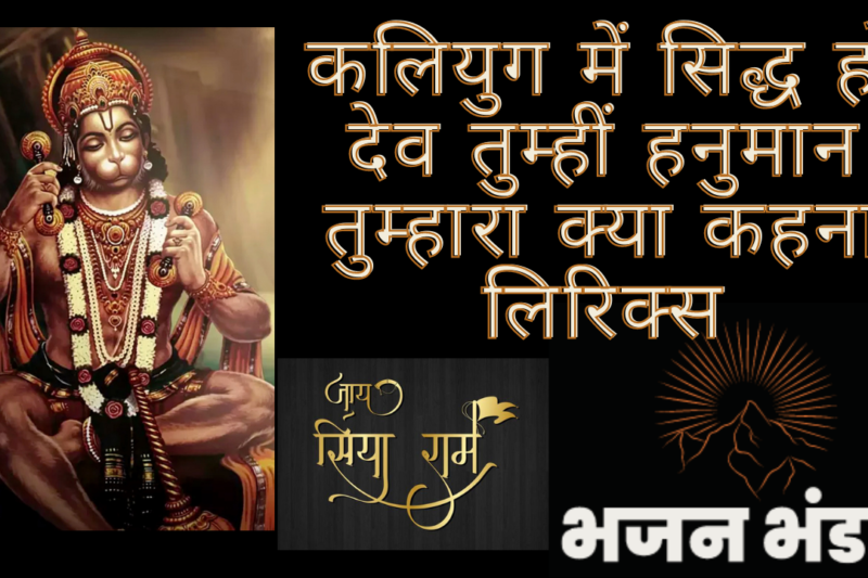 कलियुग में सिद्ध हो देव तुम्हीं भजन लिरिक्स